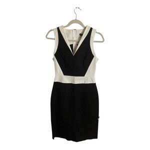 Banana Republic Sloan black and white dress Size 6 NWT